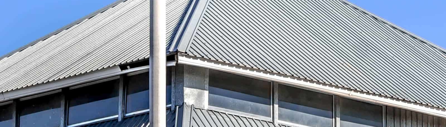 The roof of the house is made of galvanized metal profile