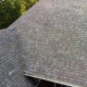 Roof with hail damage and markings from inspection