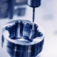 Close-up of precise alterations of a metal component