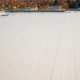 Flat roof with hot air welded pvc membrane waterproofing for ballasted system